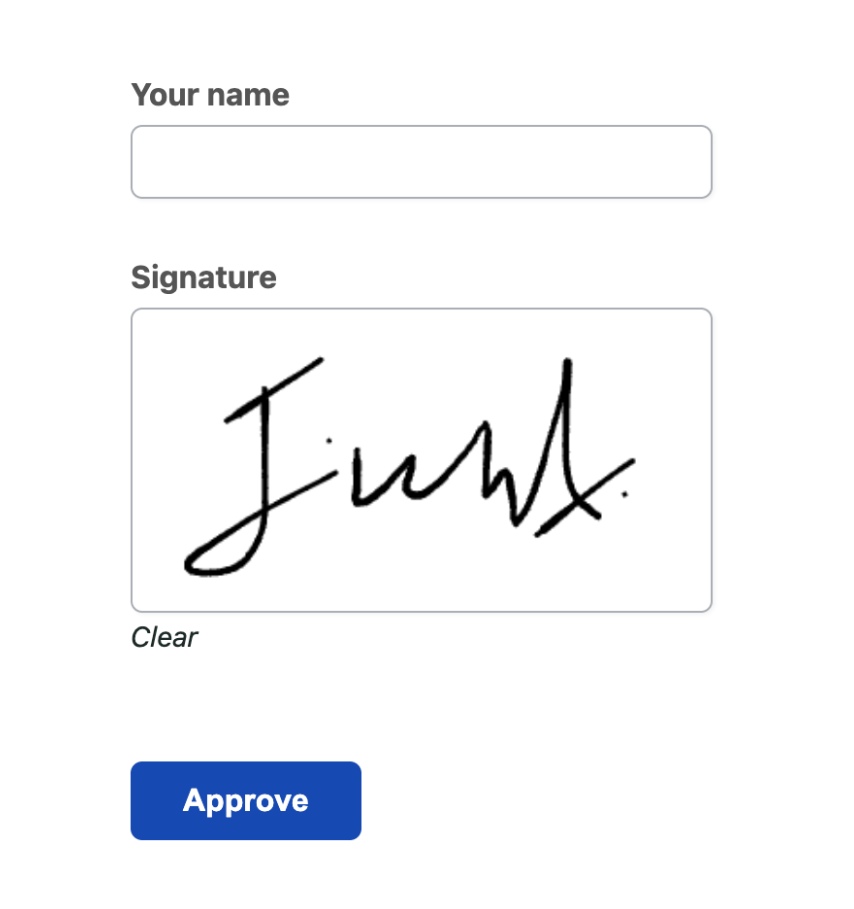 Signature field